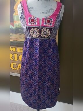 ODD MOLLY SLEEVELESS SILK DRESS